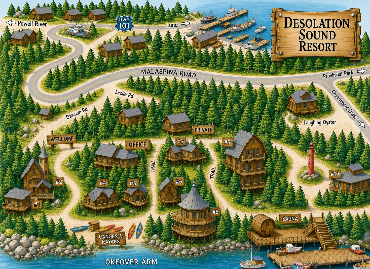 Resort layout map